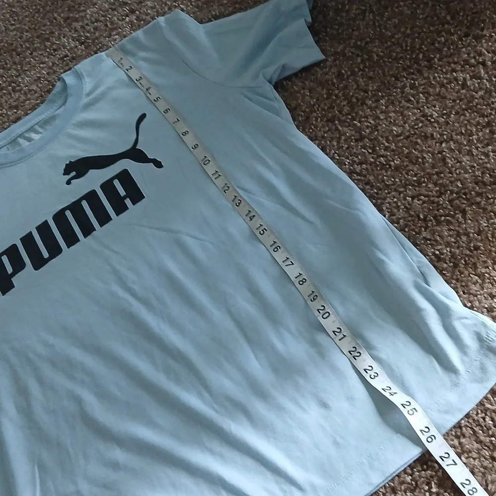 PUMA mens baby blue logo tee shirt size medium - Picture 6 of 11